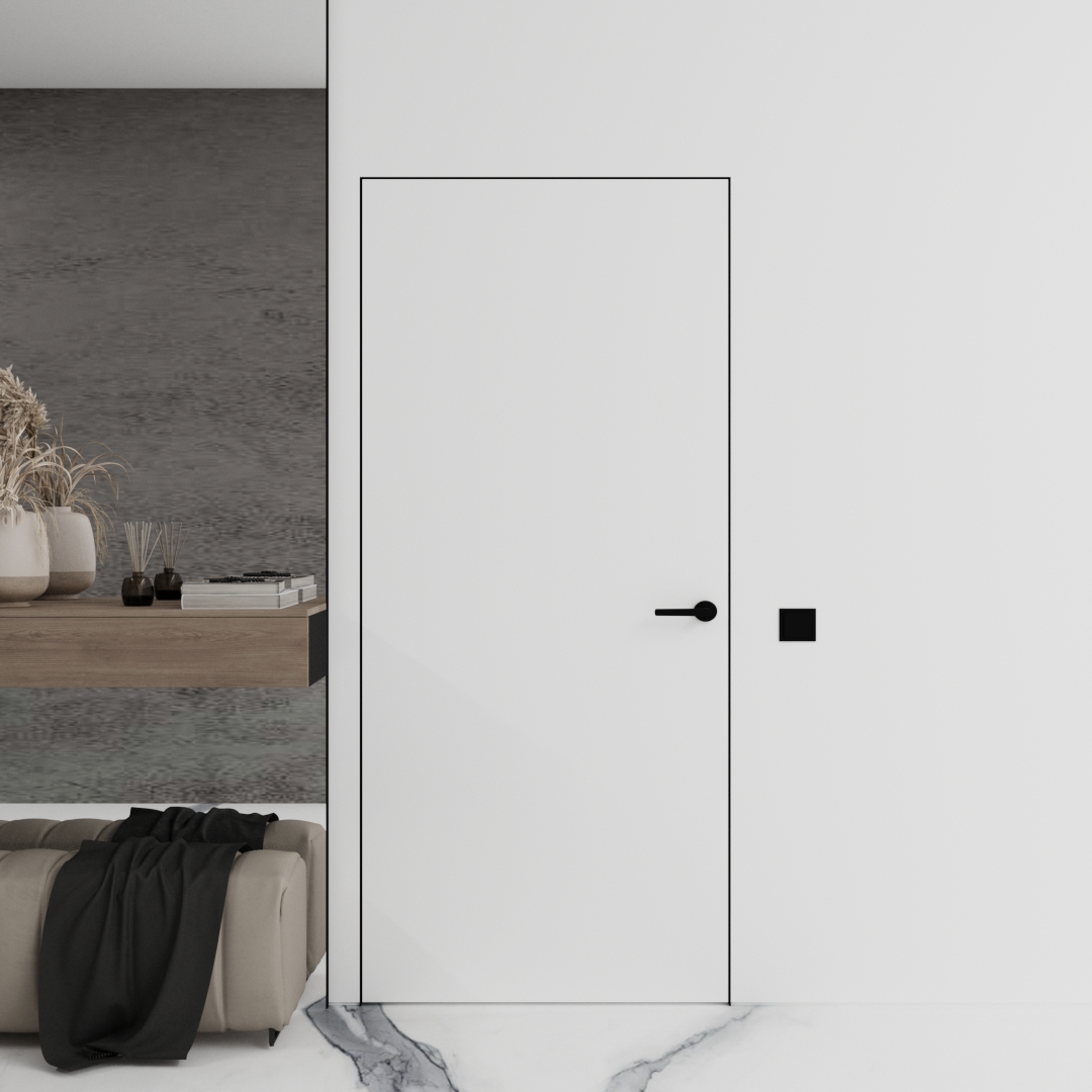 Doors of hidden installation Alum Unique polyurethane primer for further decoration