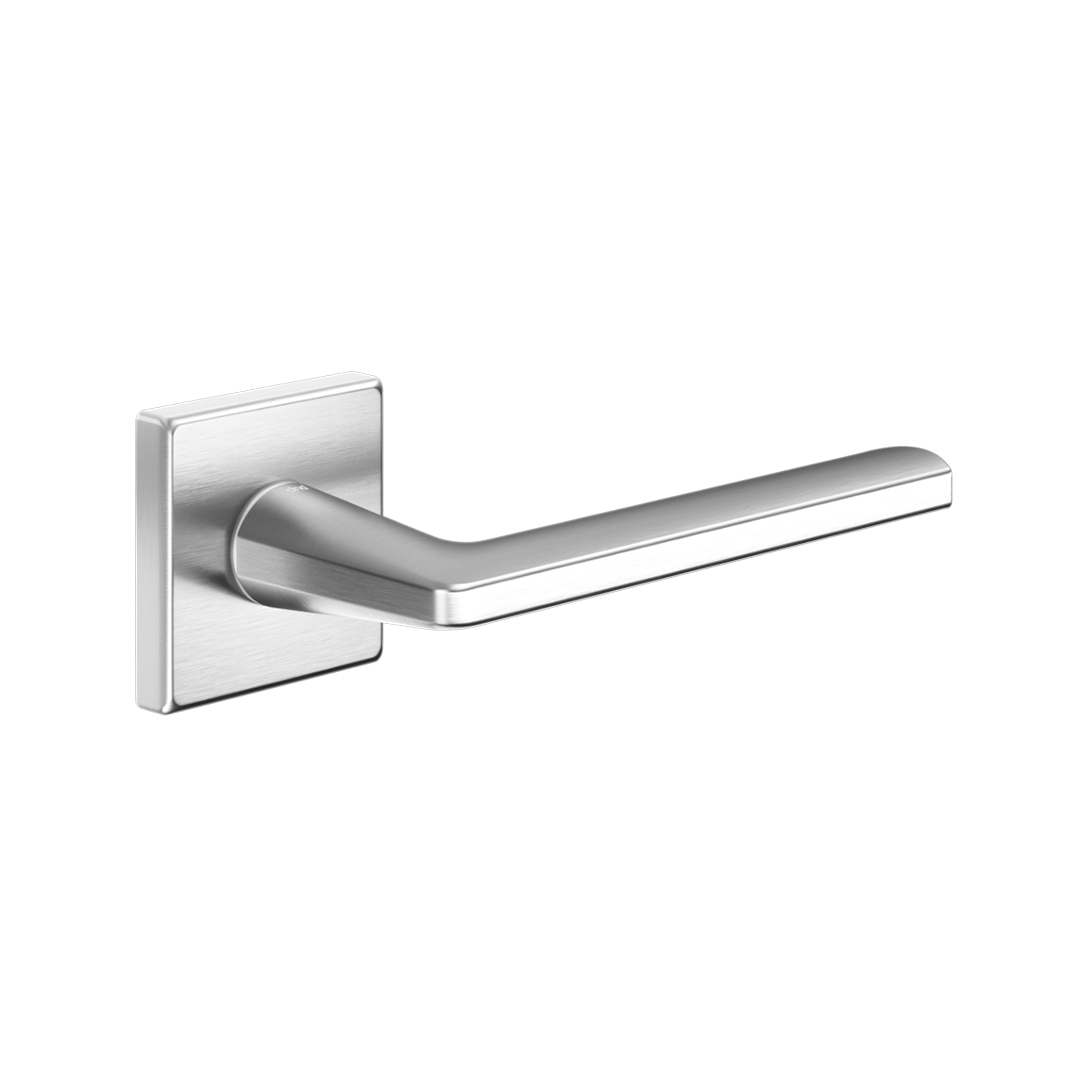 Door handle DND by Martinelli Luce P 02 Satin chrome