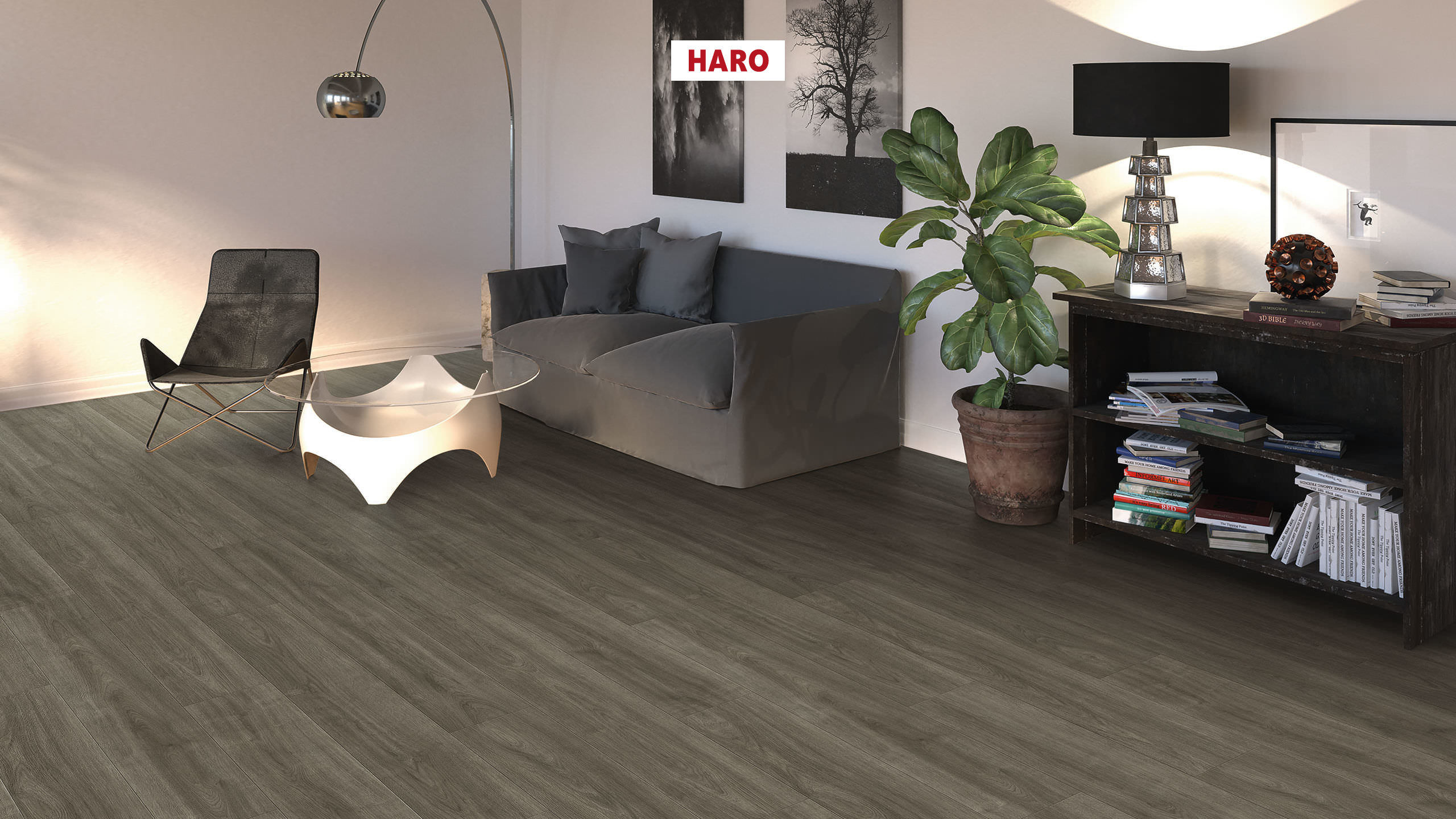 Laminate Haro Tritty 100 Oak Eleganza Antique Grey 1