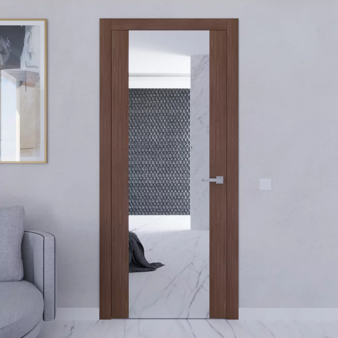 Interior door with casing Danapris Doors Art Decor Vetro 03 veneered
